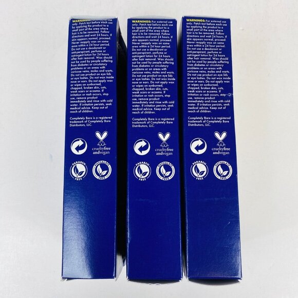 Completely Bare Ready Set Wax Strips No Heat Hair Removal Face Bikini Body 3-Pk - Picture 4 of 7